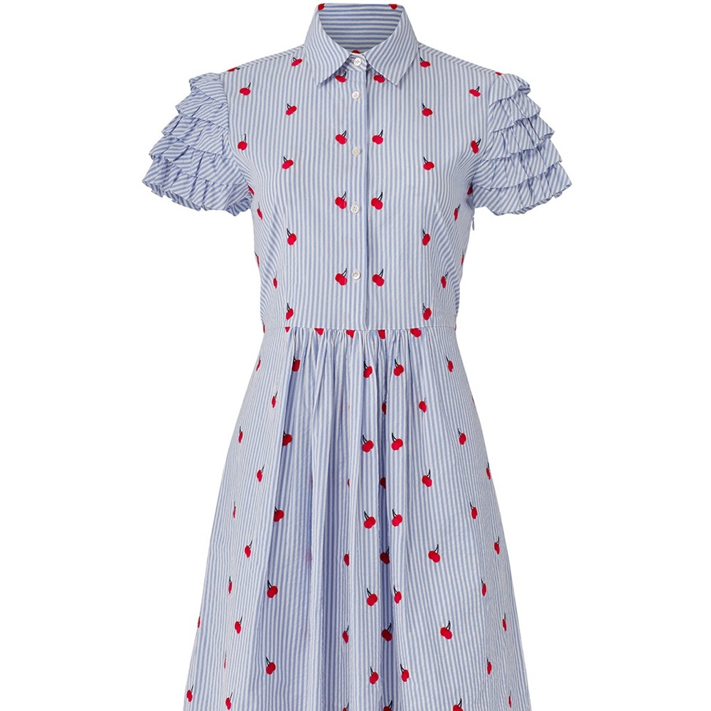 DRAPER JAMES DESIGNER CHERRY DRESS